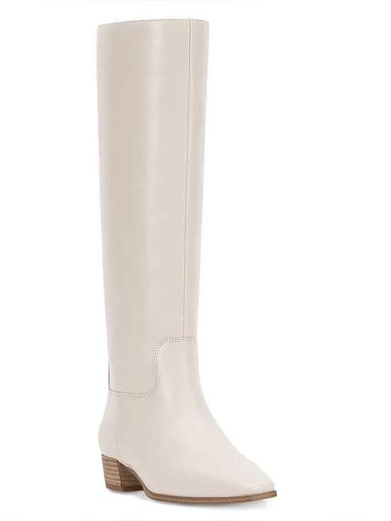 Vince Camuto Shoes - Vince Camuto Women’s Tall Cream Leather Boots Sz 7